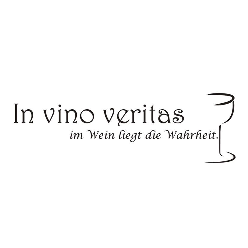 Wandtattoo In vino veritas - im Wein liegt die Wahrheit