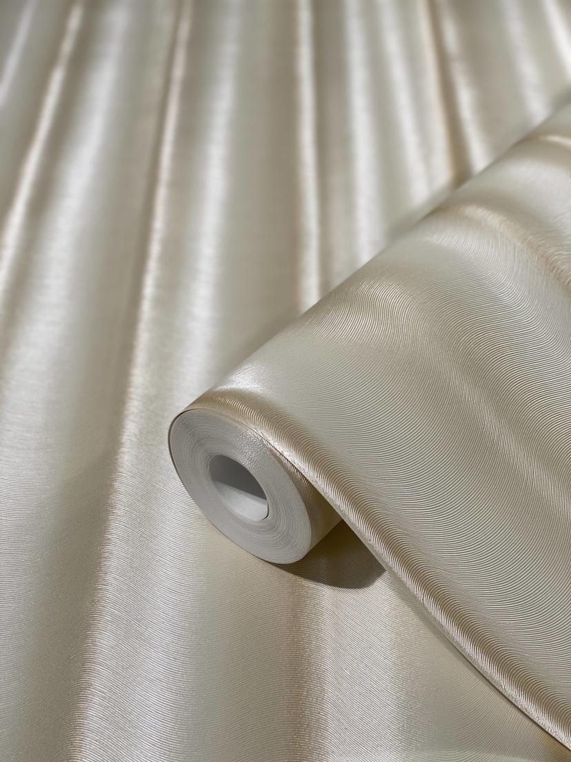 non-woven tapet i striber med glanseffekt beige bølge af Harald Glööckler