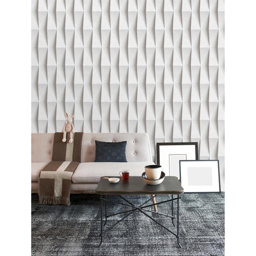 Fotomural Paredes de Patel 3 Paper House 2 gris, blanco