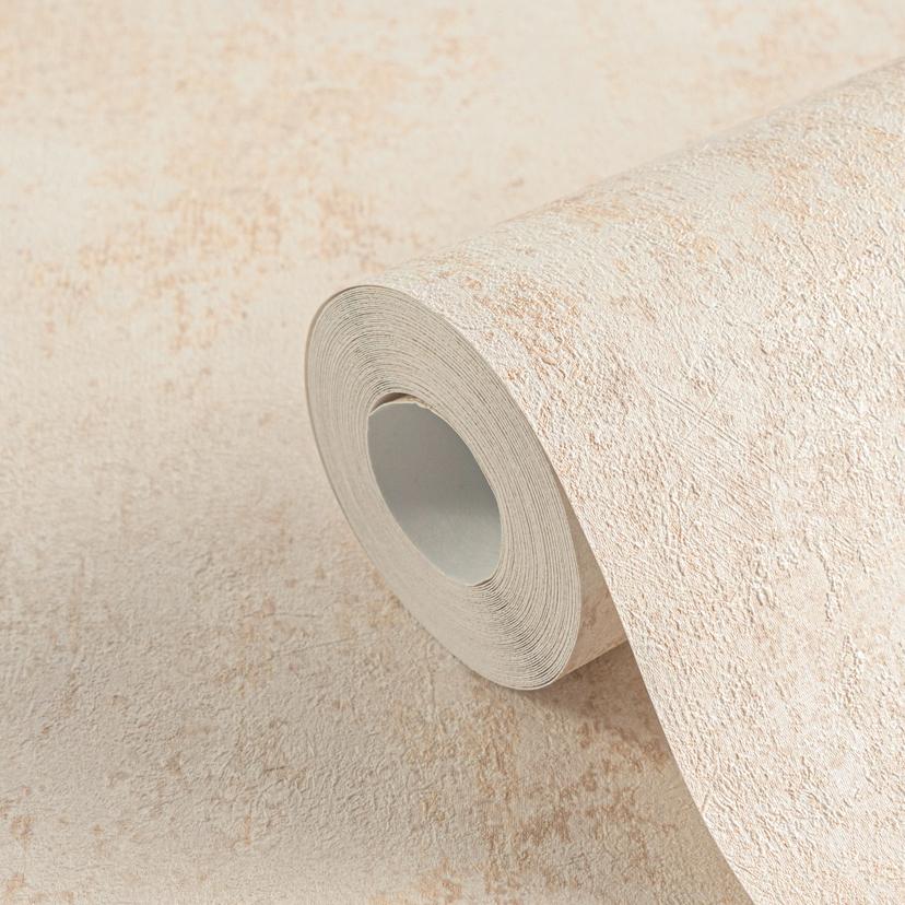 Papel pintado no tejido con aspecto de escayola beige arena - papel pintado moderno con aspecto de h