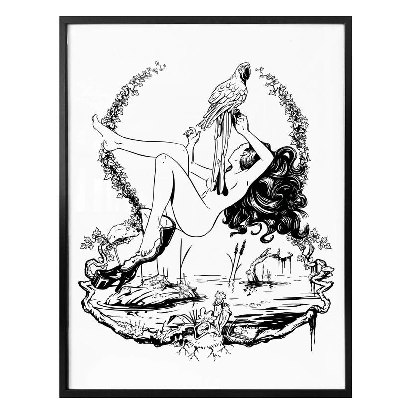 Póster - Drawstore - Parrot 'n Girl