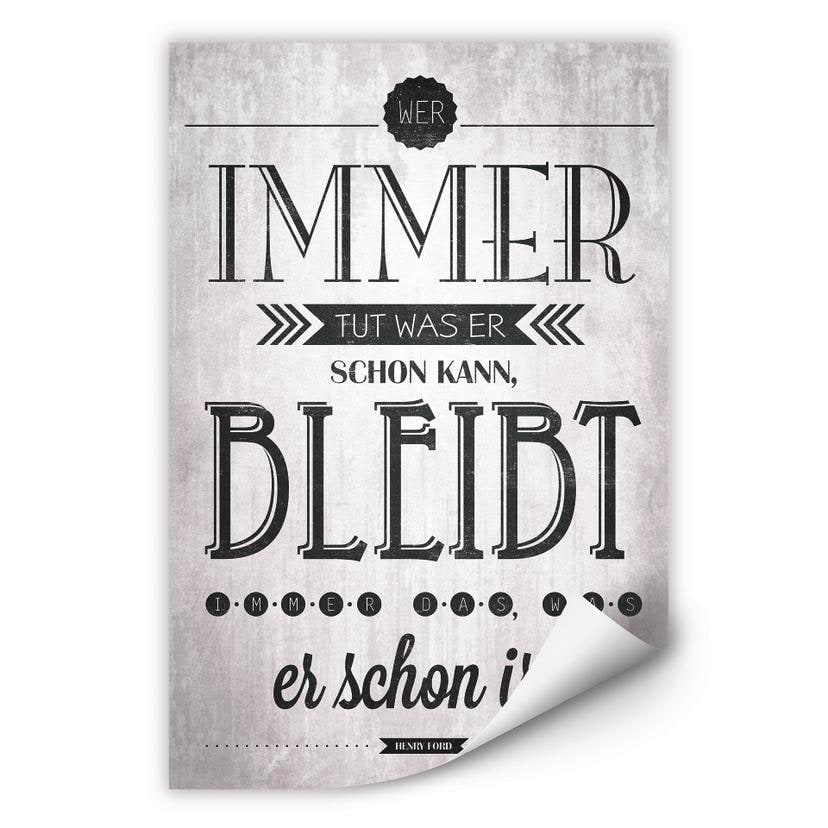 Wallprint W - Wer immer tut was er schon kann