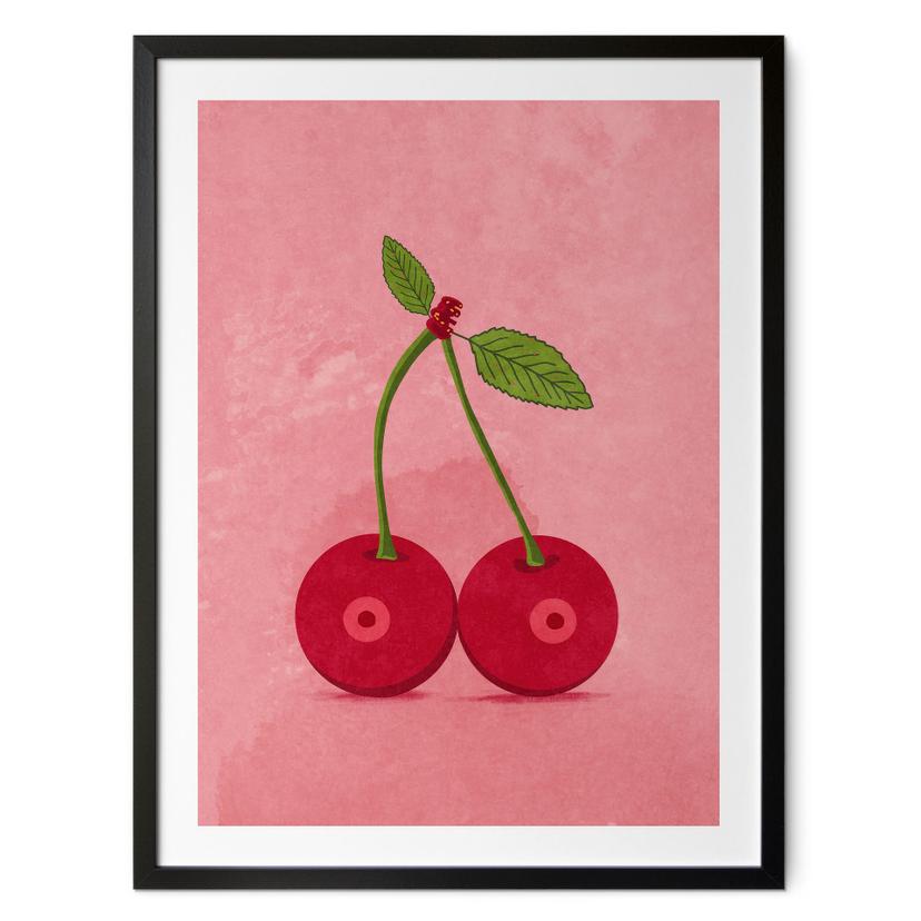 Plakat med sensuelle kirsebær - Oltmanns
