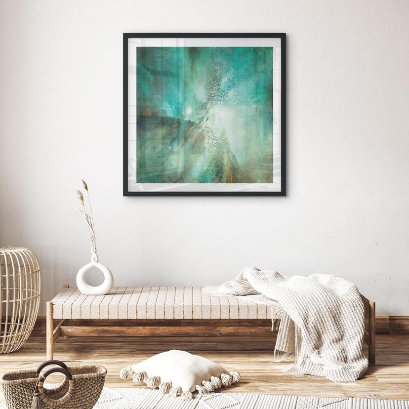 Poster Abstrakt turkos i ljus och textur - Schmucker - Square