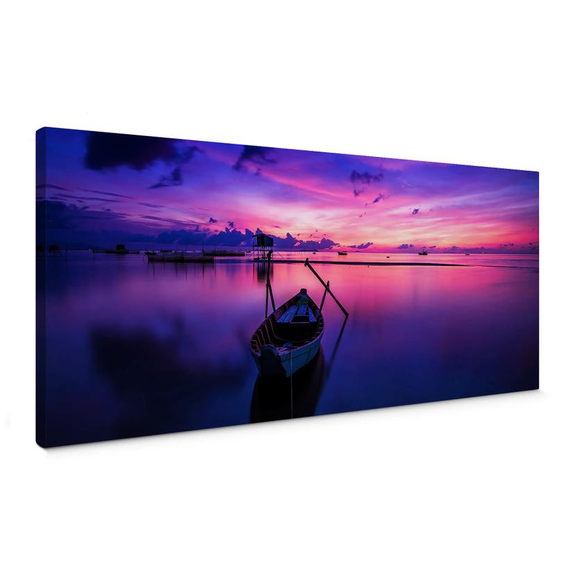 Tableau sur toile Pink - Sunrise - Panorama