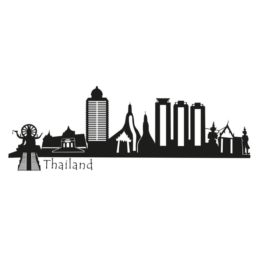 Muursticker Thailand Skyline