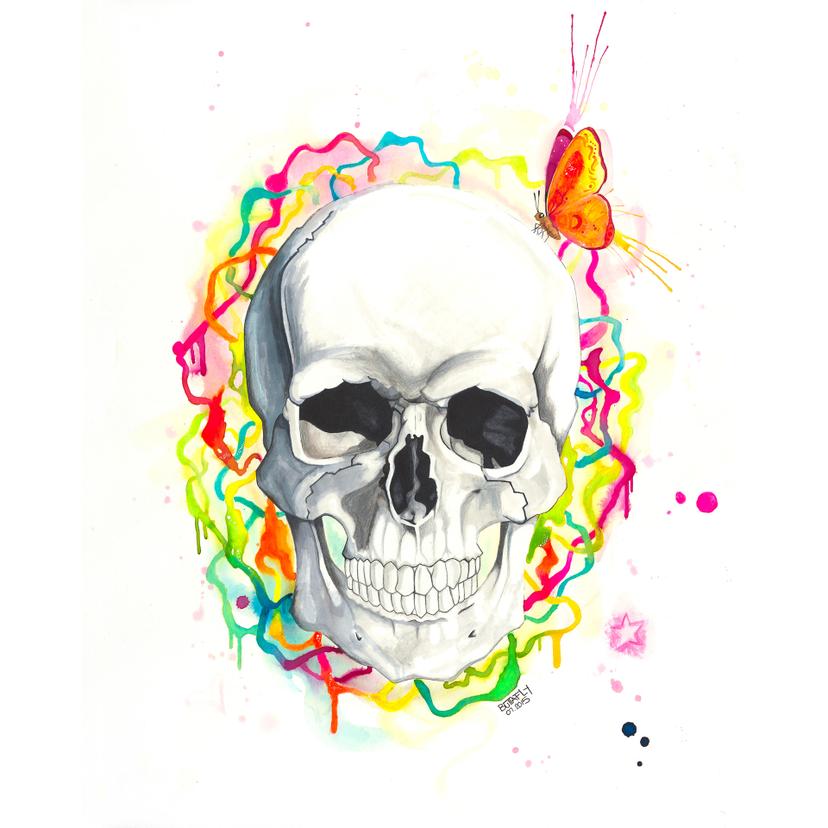 Fotomurale Buttafly - Skull