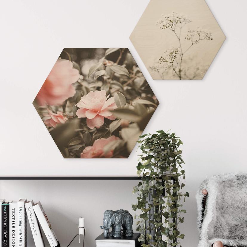Esagono in legno Annie - Rose