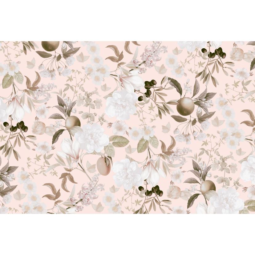 Fotomurale Illustrazione boho con fiori e frutta - UN Designs