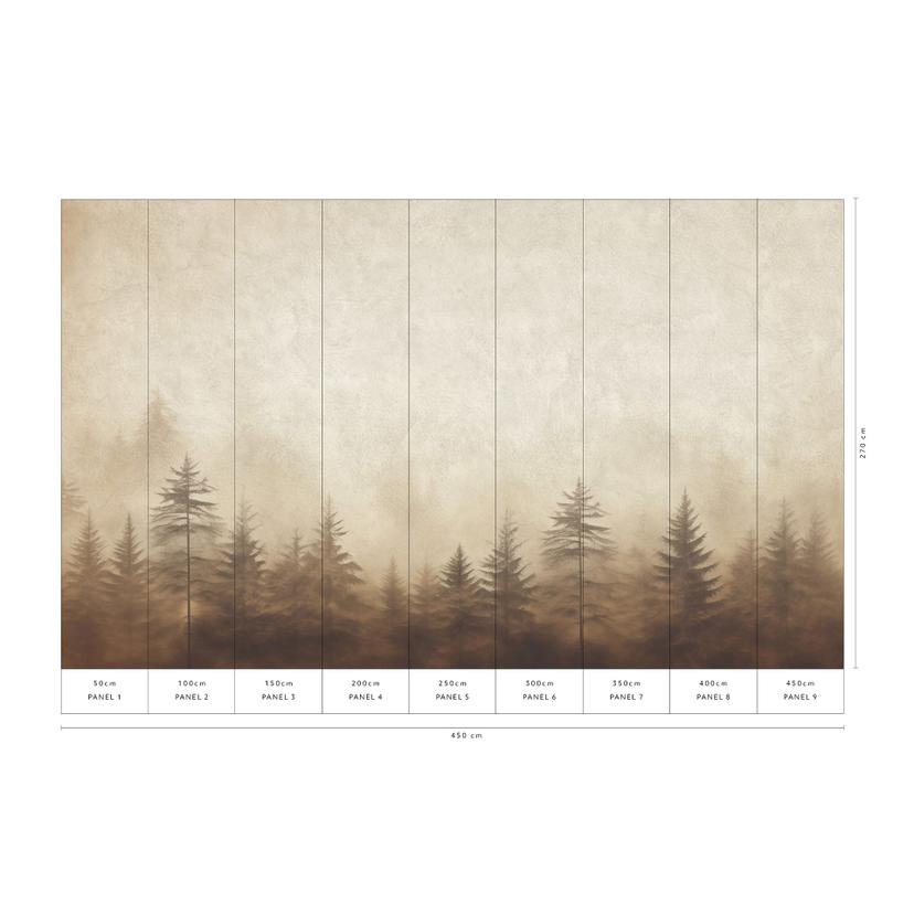 Papel pintado paisaje Big Pictures beige 4,50 x 2,70 m