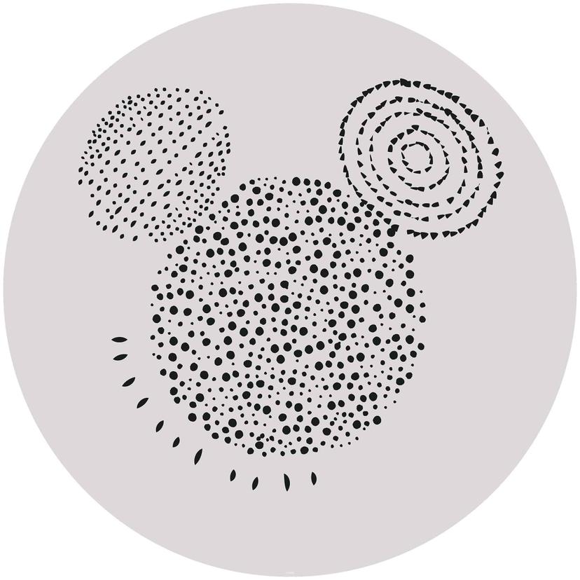 Selvklæbende non-woven tapet - Mickey Stipple Art - 125 x 125 cm