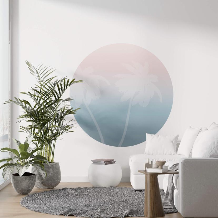 Muursticker Rond - Ombre Paradise