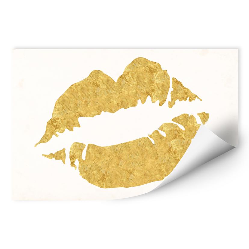 Wallprint W - Gold Lips