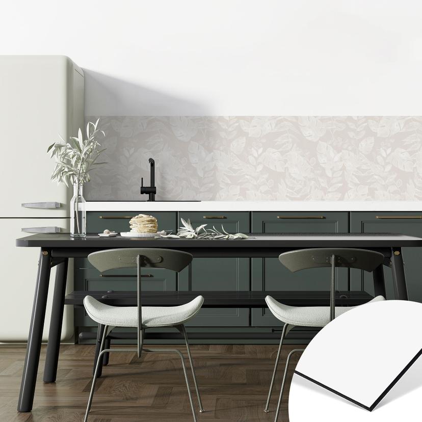 Stænkplade til køkken Tropiske blade Beige - Bloomery Decor