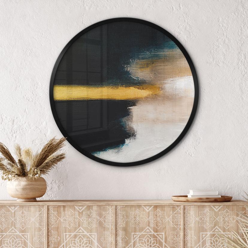 Poster Pennellate d'oro e di nero - Haniff
