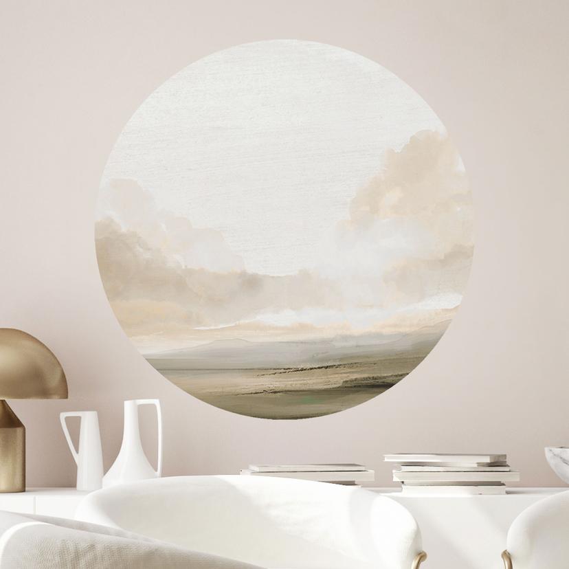 Vinilo decorativo Nubes en el cielo - Hobday - Redondo