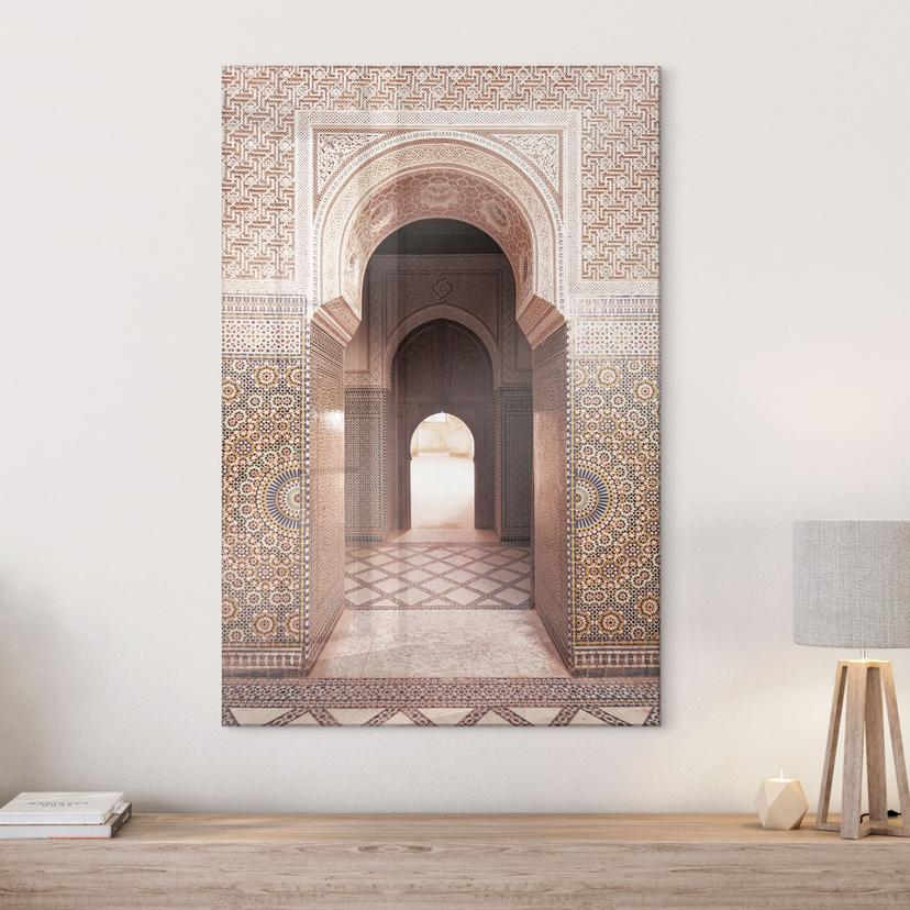 Tableau en verre acrylique Porte orientale avec mosaïques - Sisi & Seb