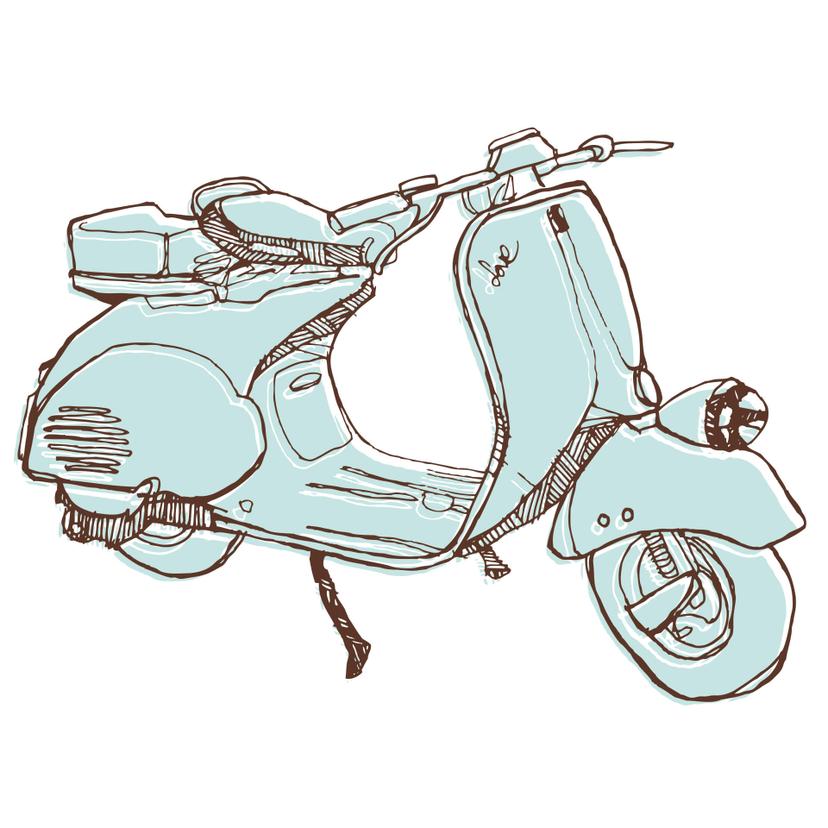Adesivo murale - Vespa