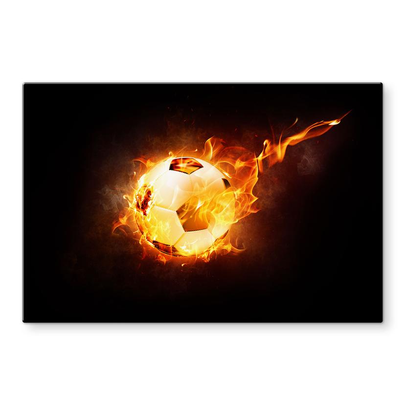 Pannello paraschizzi - Pallone da calcio in fiamme