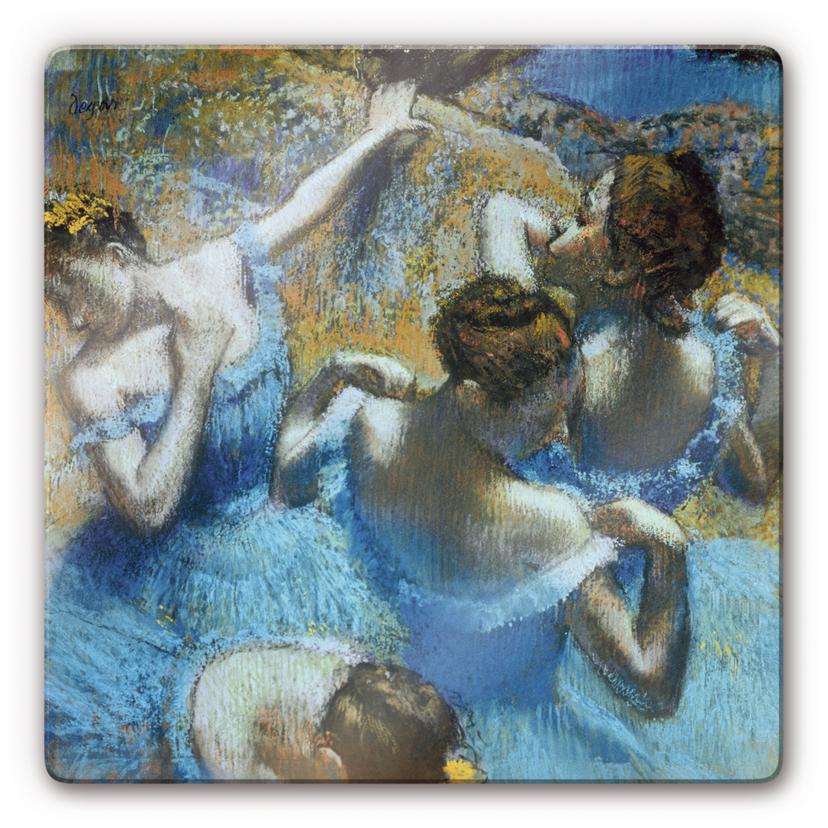 Tableau en verre - Degas -  Danseuses en costumes de scène bleus