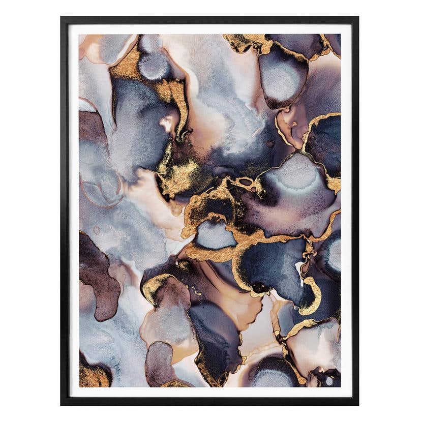 Poster Fredriksson - Encre : rose et doré