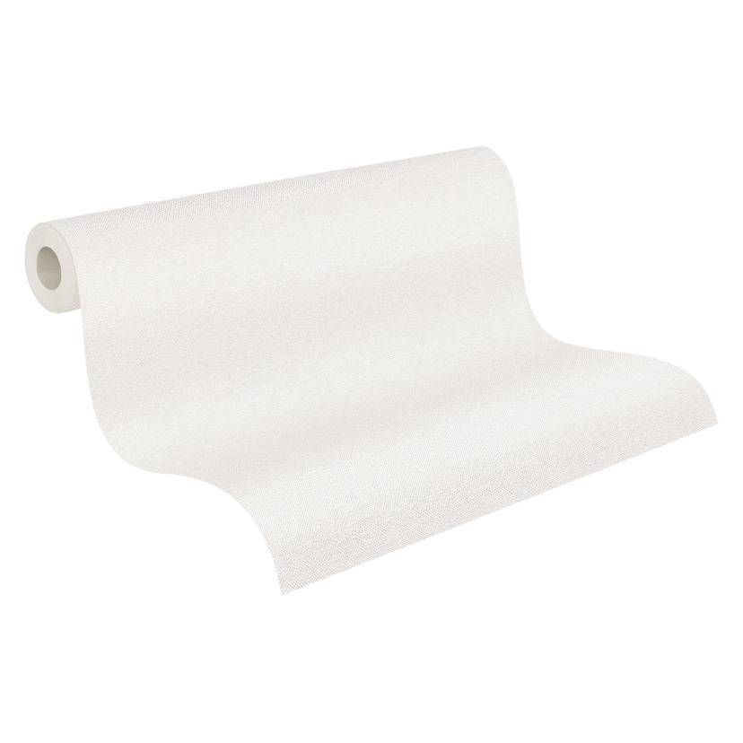 Papel pintado simple con aspecto de lino gris beige - Papel pintado no tejido de textura lisa