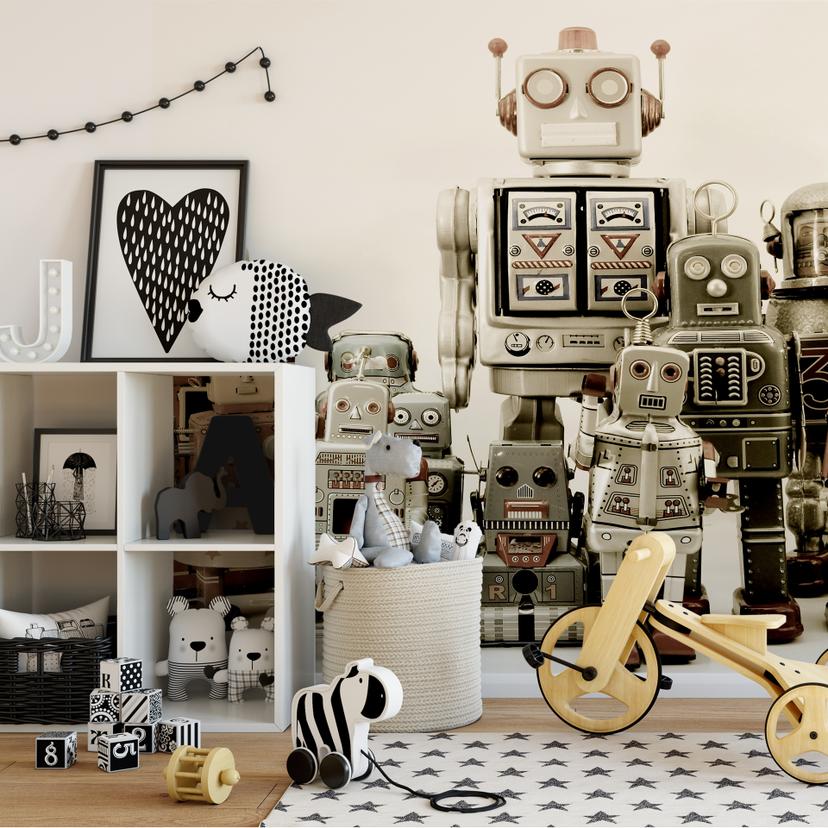 Fototapet Samling af robotter 240x260 cm