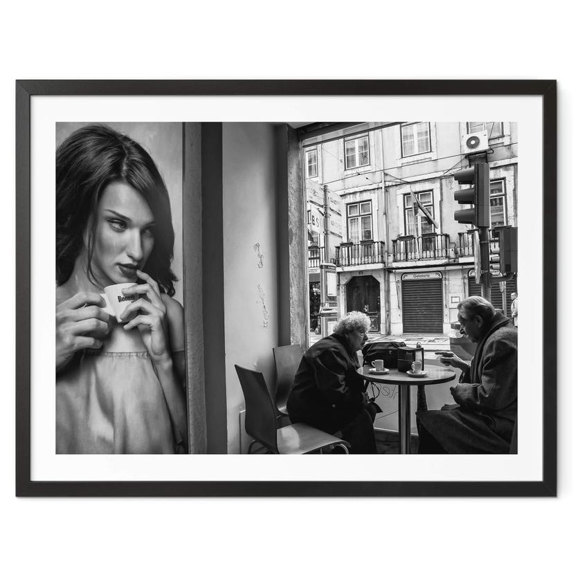 Póster Sarmento - Convivencia en un café