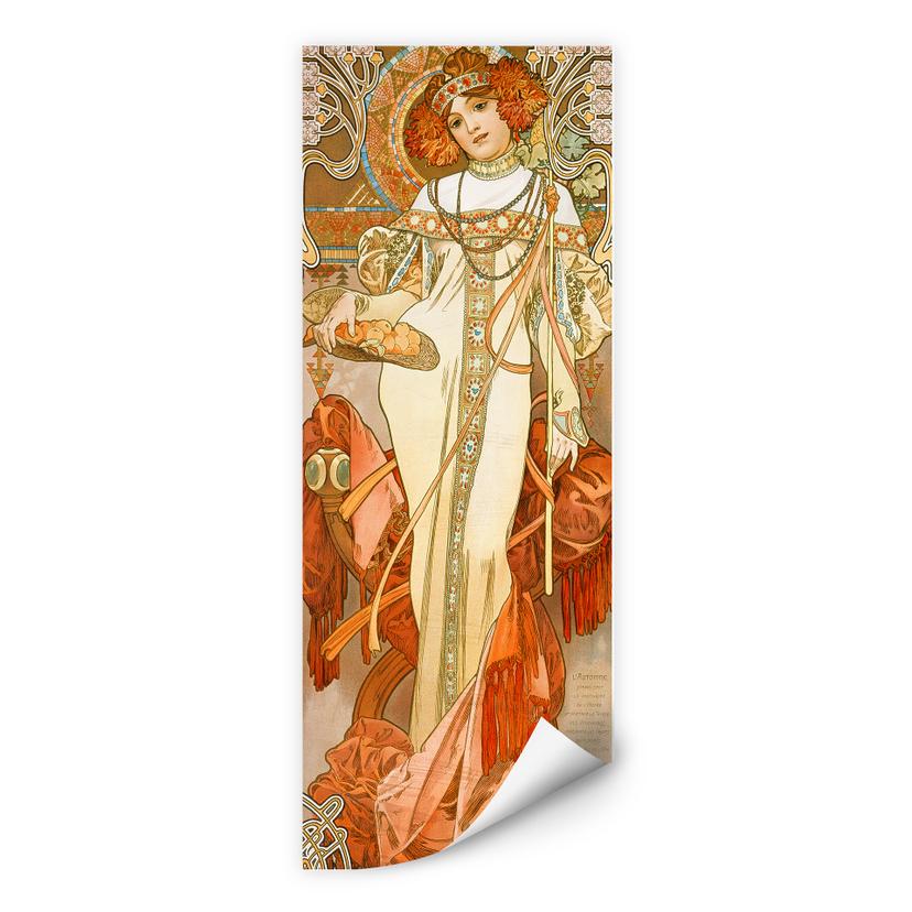 Muurprints Mucha - Herfst 1900