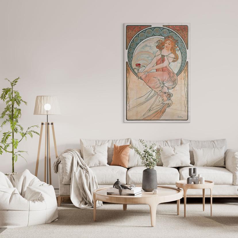 Stampa su acrilico Mucha - Quattro arti: Pittura