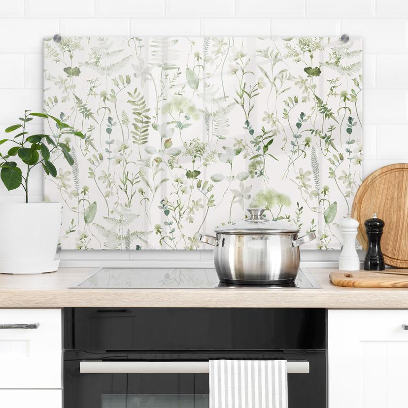Stænkplade Urter og vilde blomster - UN Designs