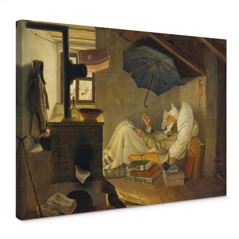 Lienzo Spitzweg - El poeta pobre