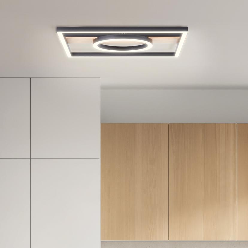 Deckenleuchte Leopold, braun, 5,5 x 42 cm, Holz Lampe