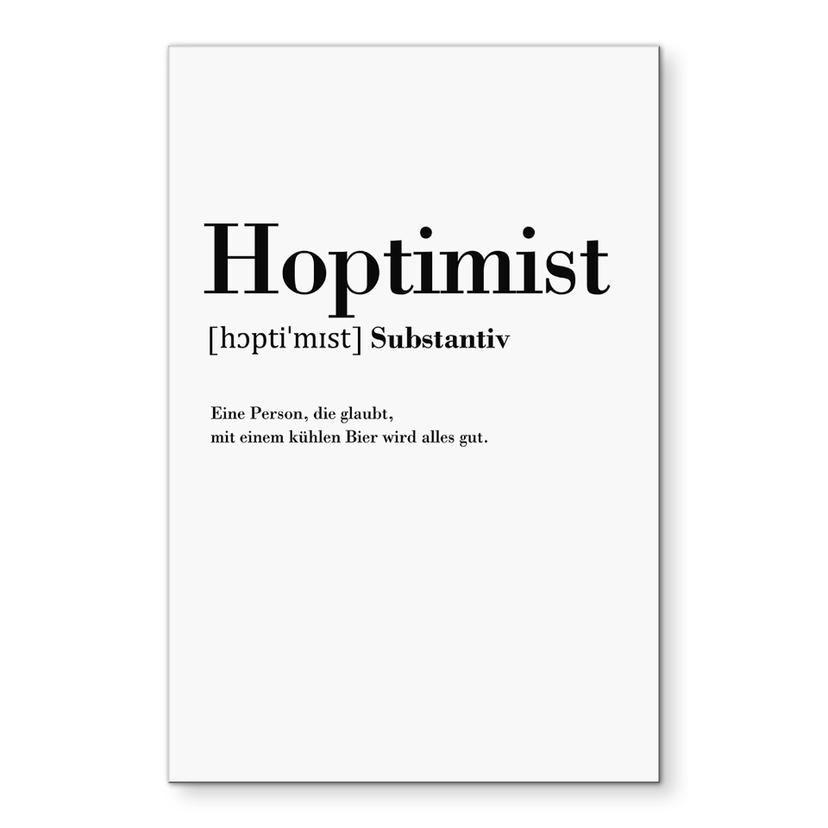 Wandbild Grammatik - Hoptimist - Alu-Dibond