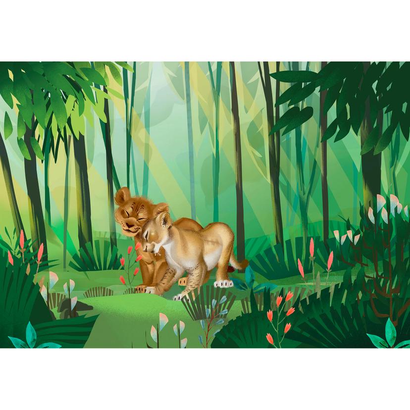 Non-woven tapet - Lion King Love - 400 x 280 cm