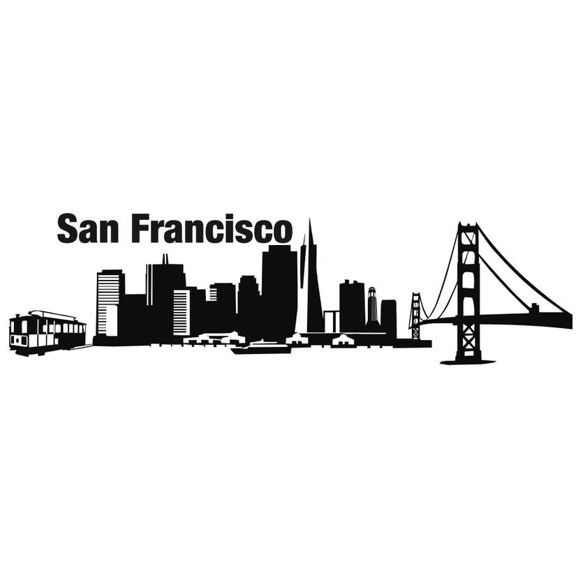 Adesivo murale - Profilo di San Francisco