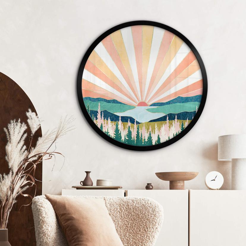 Poster SpaceFrog Designs - Retro sommar - rund