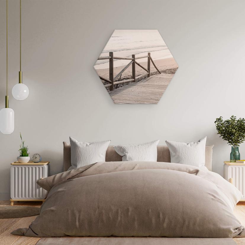 Hexagon - Alu-Dibond 1X Studio - Weg zum Strand