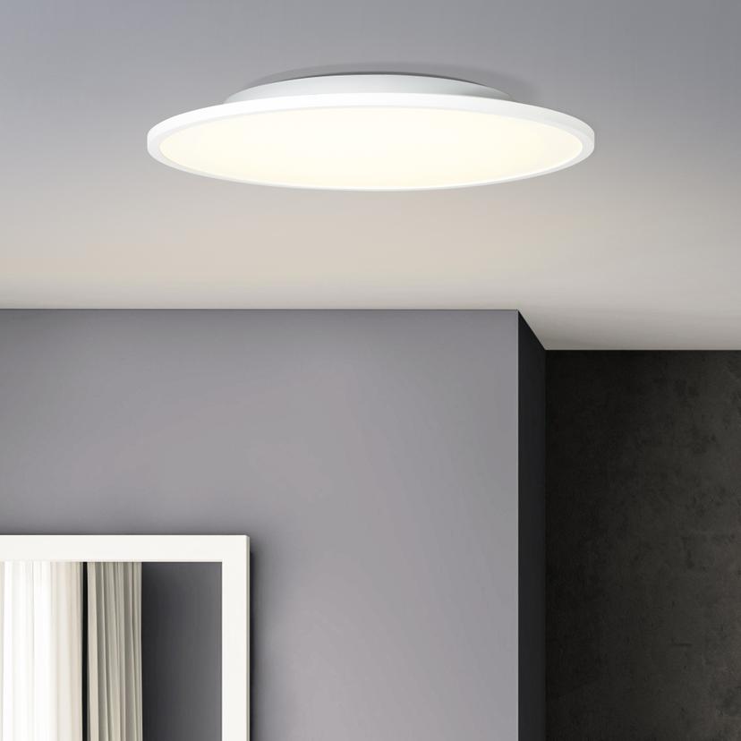 LED Deckenleuchte Constantin, weiß, Ø 45 cm, Deckenlampe, Warmweiß