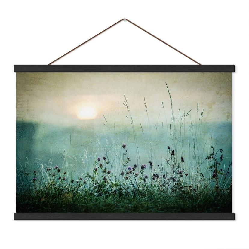 Textielposter Met dauw bedekte zonsopgang - Kværnstrøm