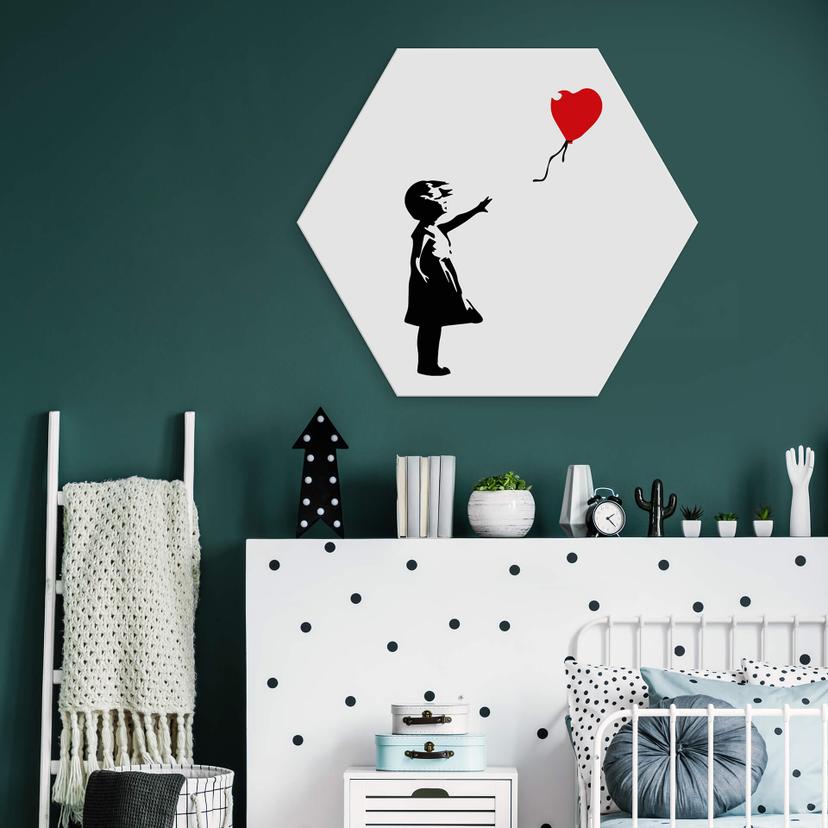 Esagoni Alu-Dibond Banksy - Red balloon