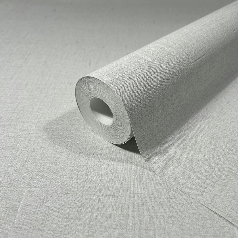 Non-woven tapet med en något glänsande grå, vit slät struktur