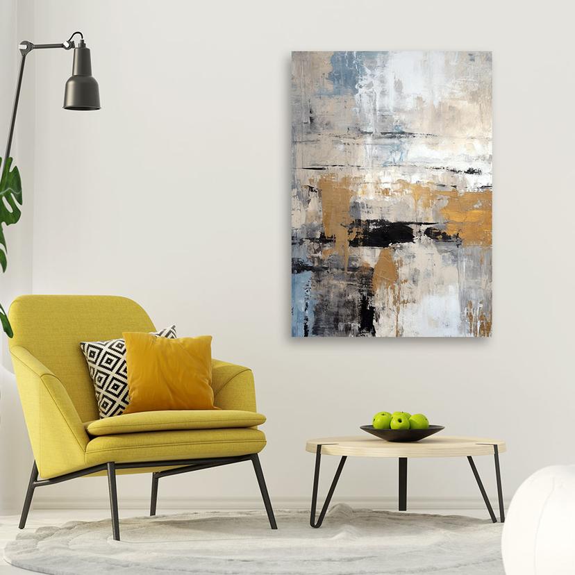 Leinwandbild Abstraktion Gold Glamour