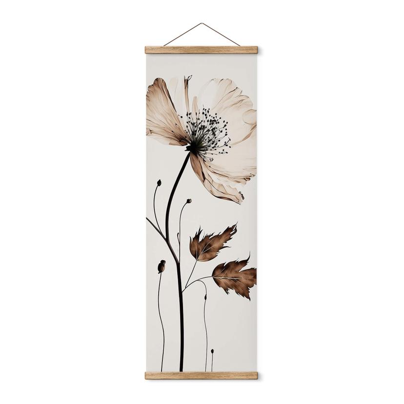 Tekstil plakat Dried Flowers in Cream - Treechild
