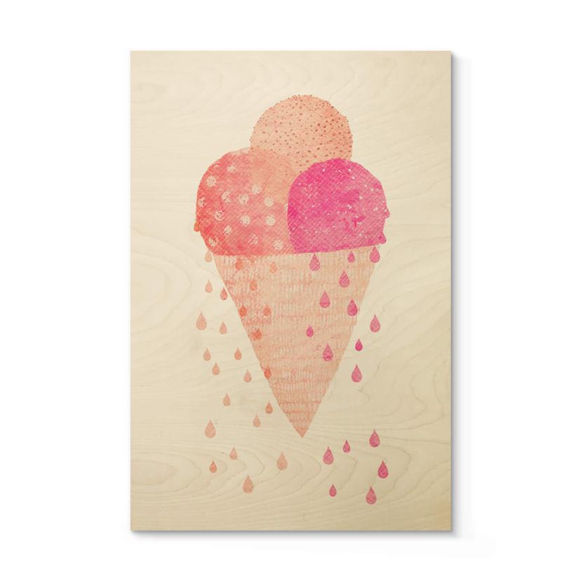 Træplakat Treechild - Ice Cream in Summer