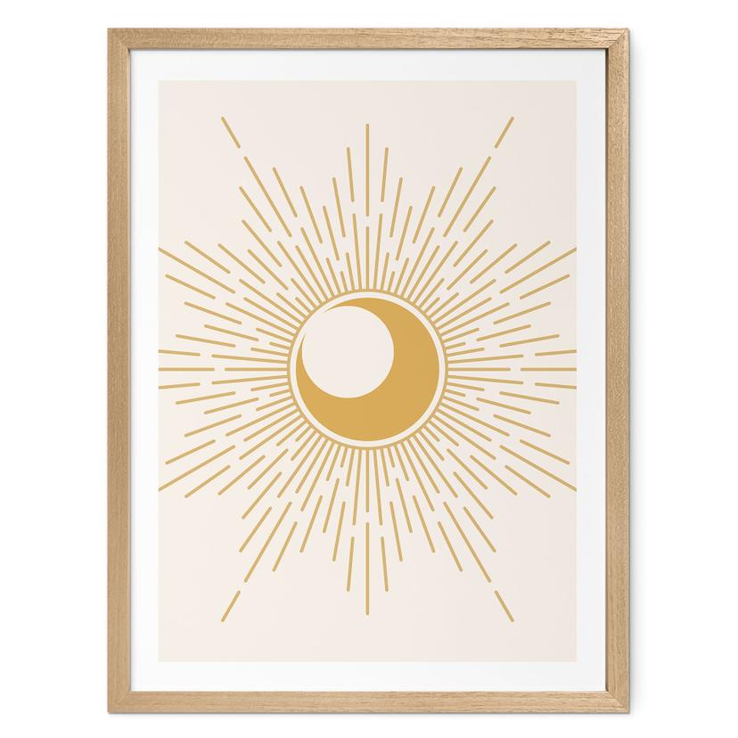 Póster Rayos de sol dorados - KsanaKalpa