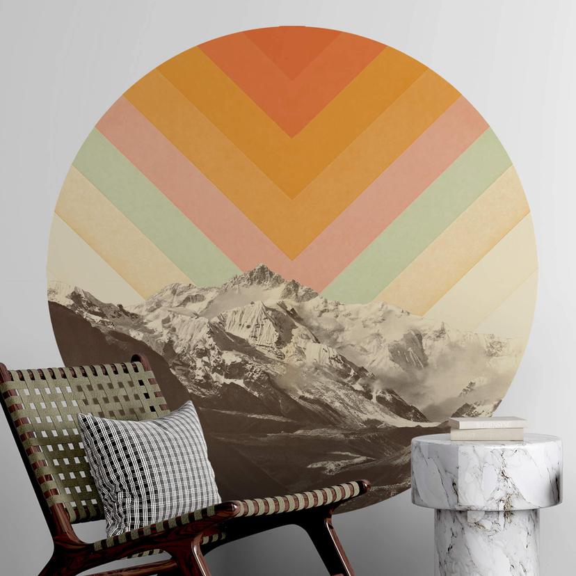 Wall Sticker Bodart - Retro Mountain Landscape