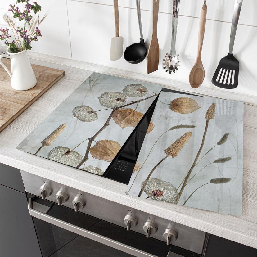 Plaque de cuisinière Fleurs de lampions séchées - Disher