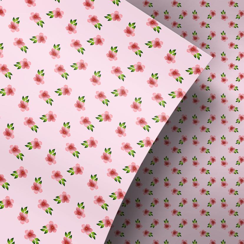 Møbelfolie, dekorativ folie - kan tørres af - blomster pink