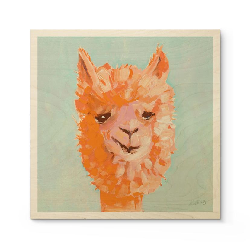 Billede af træ Orange Alpaca - Zwara - Square